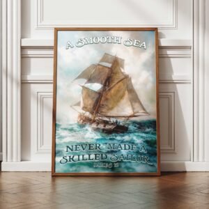 James 1:2  Christian Wall Art  Bible Verse Wall Art Vintage Nautical Quote Digital Print Download Decor Ship Ocean
