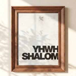 Alternative view of YHWH Shalom Christian Wall Art Minimalist Art Print Yahweh is Peace (Digital Download)