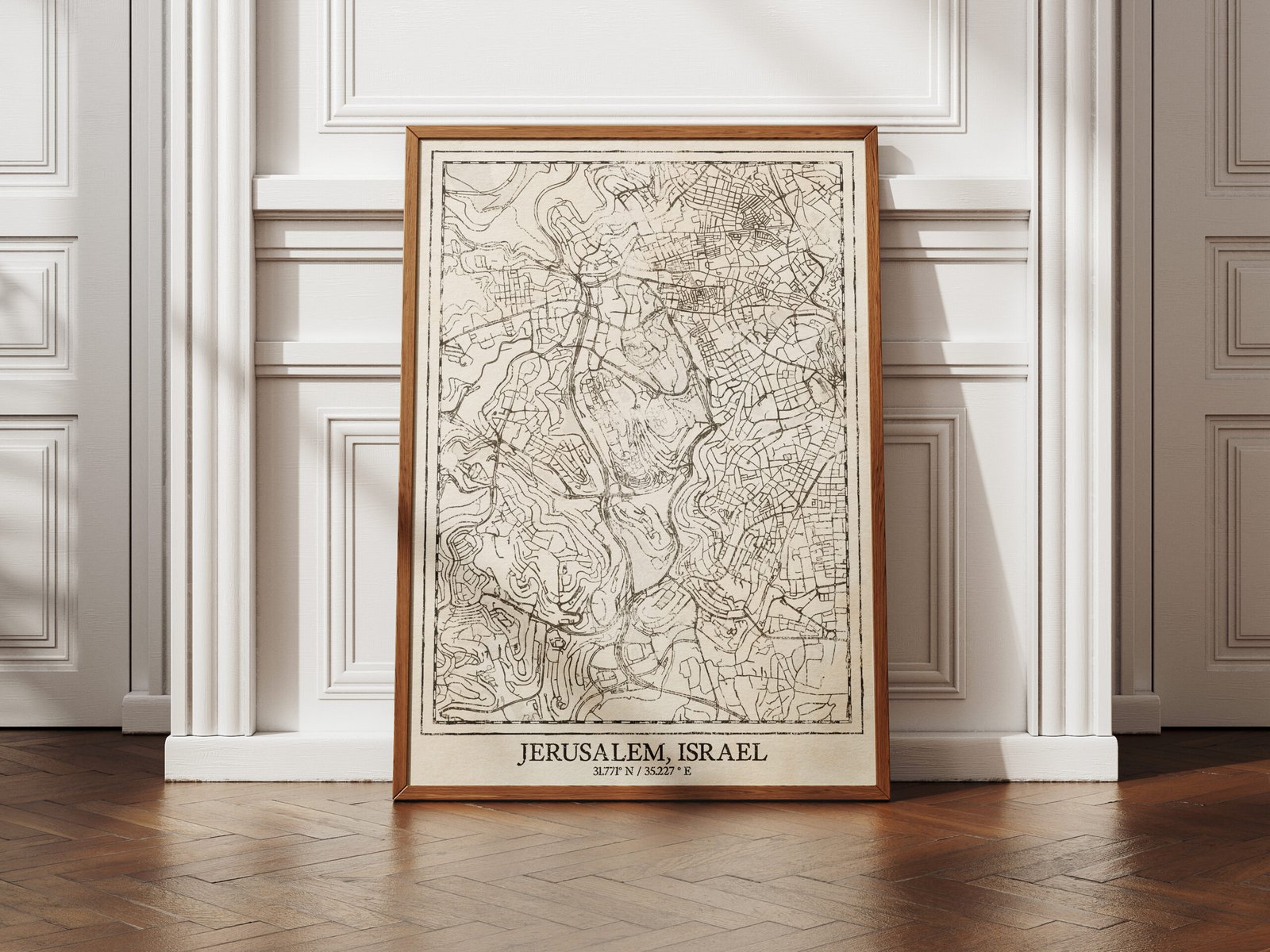 Vintage Jerusalem Map Print: Israel Holy Land Art Christian Wall Art (Digital Download) - Image 3