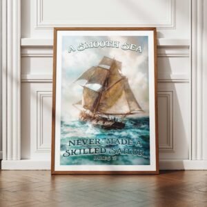 Alternative view of James 1:2  Christian Wall Art  Bible Verse Wall Art Vintage Nautical Quote Digital Print Download Decor Ship Ocean