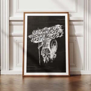 Christian Spartan Warrior Print: Bold Ink Sketch Unkillable Quote Christian Wall Art (Digital Download)