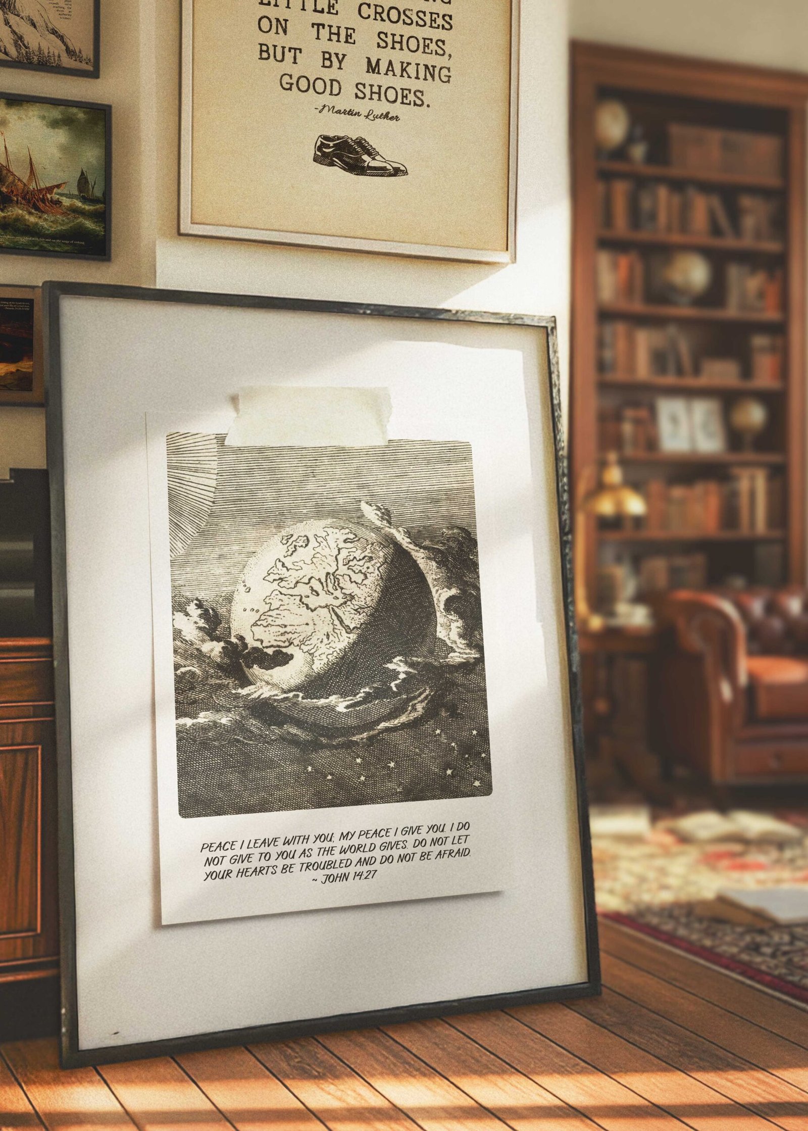 Christian Wall Art Polaroid of the World Jesus Quote About Peace (Digital Download) - Image 4