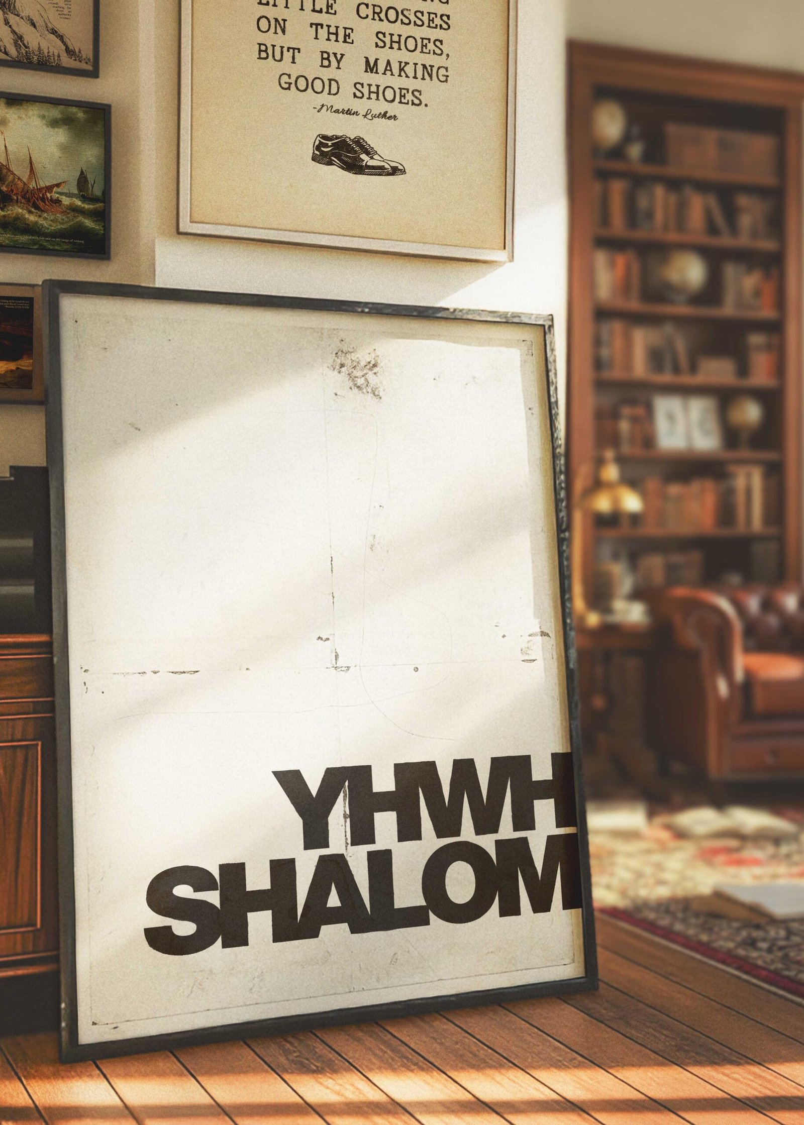 YHWH Shalom Christian Wall Art Minimalist Art Print Yahweh is Peace (Digital Download) - Image 3