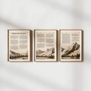 Songs of Ascent Print Set: Vintage Christian Bible Verse Art Christian Wall Art (Digital Download)