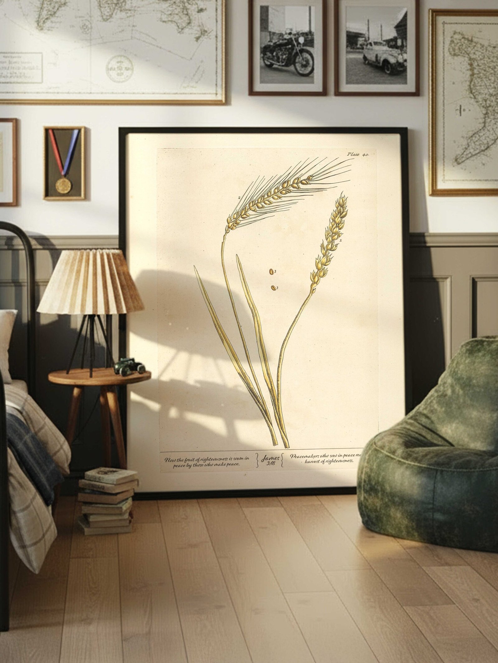 Christian Wall Art James 3:18 Seeds of Peace Vintage Wheat Print (Digital Download) - Image 5
