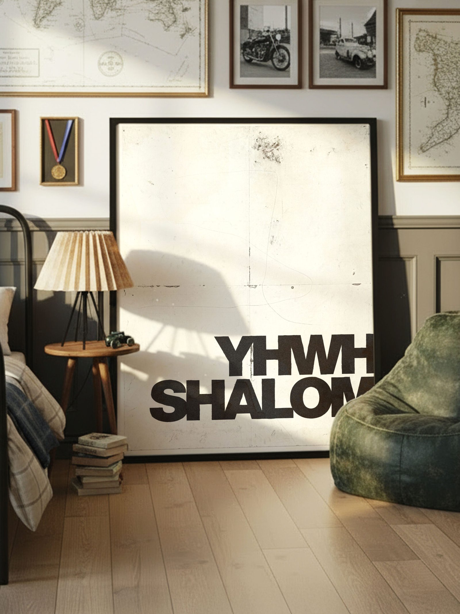 YHWH Shalom Christian Wall Art Minimalist Art Print Yahweh is Peace (Digital Download) - Image 4