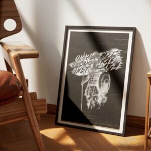 Alternative view of Christian Spartan Warrior Print: Bold Ink Sketch Unkillable Quote Christian Wall Art (Digital Download)