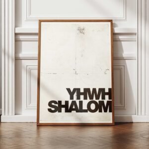YHWH Shalom Christian Wall Art Minimalist Art Print Yahweh is Peace (Digital Download)