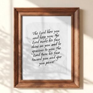 Christian Wall Art The Blessing Handwritten Note Art Print (Digital Download)