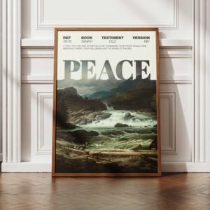 Alternative view of Christian Wall Art Peace Poster Vintage Print (Digital Download)