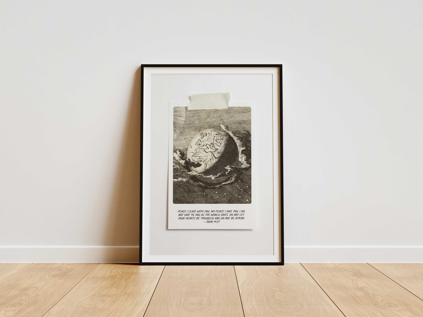 Christian Wall Art Polaroid of the World Jesus Quote About Peace (Digital Download) - Image 2