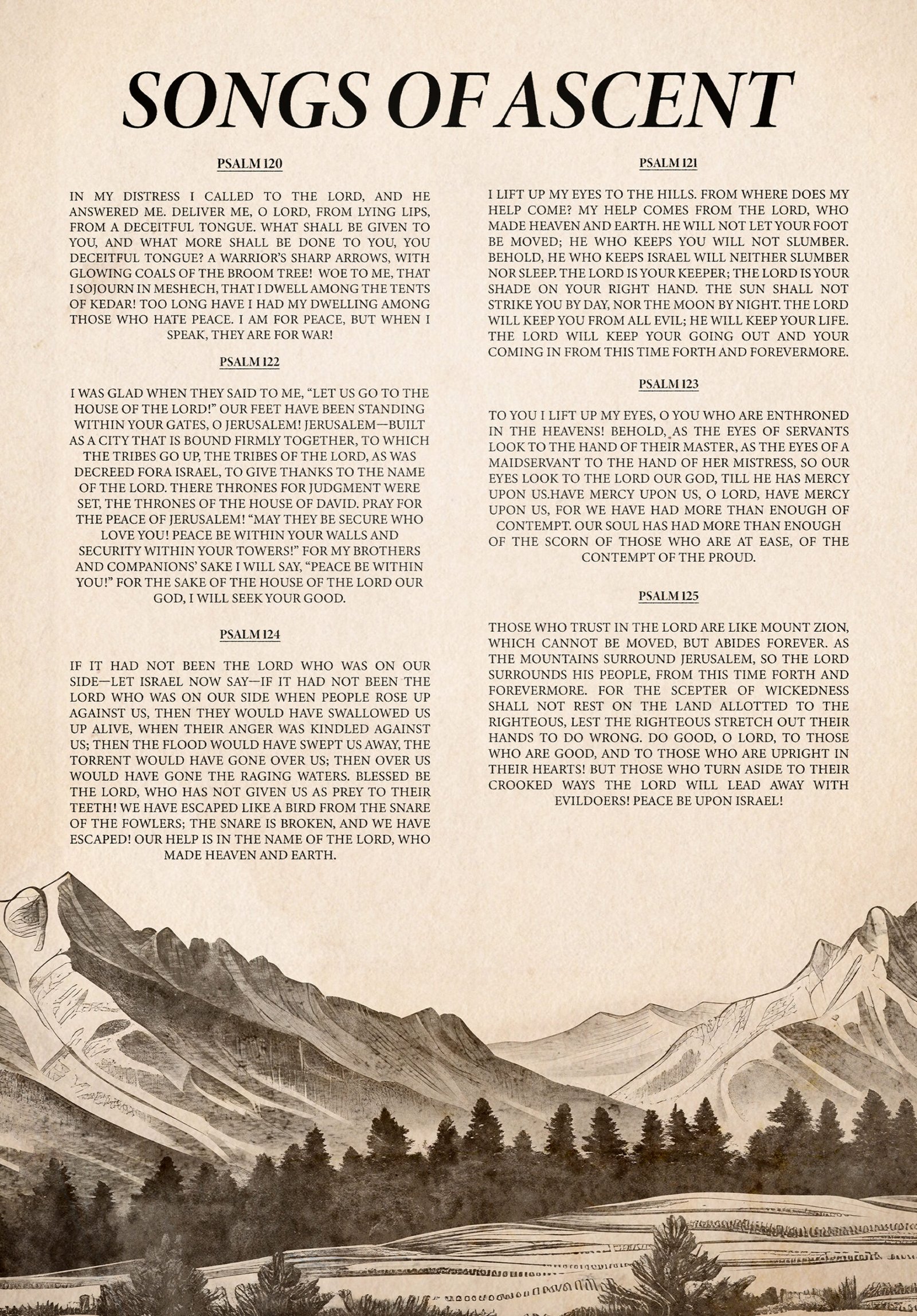 Songs of Ascent Print Set: Vintage Christian Bible Verse Art Christian Wall Art (Digital Download) - Image 6