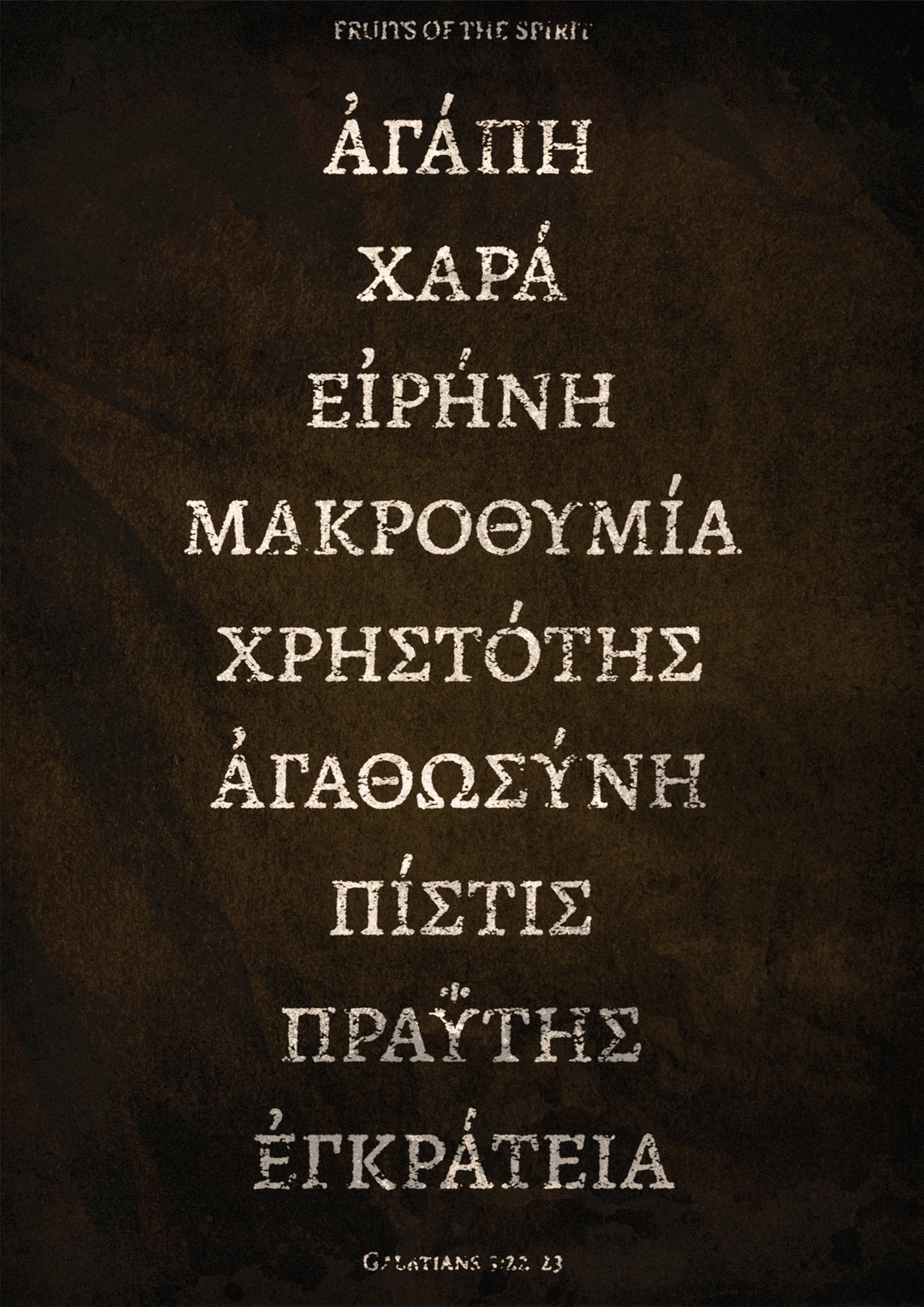 Fruit of the Spirit Print: Moody Grunge Bible Verse Typography Christian Wall Art (Digital Download) - Image 4