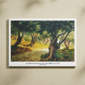 Alternative view of Proverbs 13:12 Bible Verse Rustic Olive Grove DIGITAL Print Vintage Christian Wall Art The Olive Grove, Palermo by Francesco Lojacono