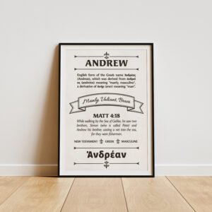 Alternative view of ANDREW Name Definition Print (Digital Download)