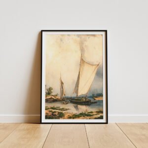 Alternative view of Ecclesiastes 3:1-8 Christian Wall Art Moody Vintage Sailing Boat Digital Art Print Bible Verse Decor Bundle Deal