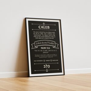 Alternative view of Caleb Name Meaning Print (Digital Download Bundle)