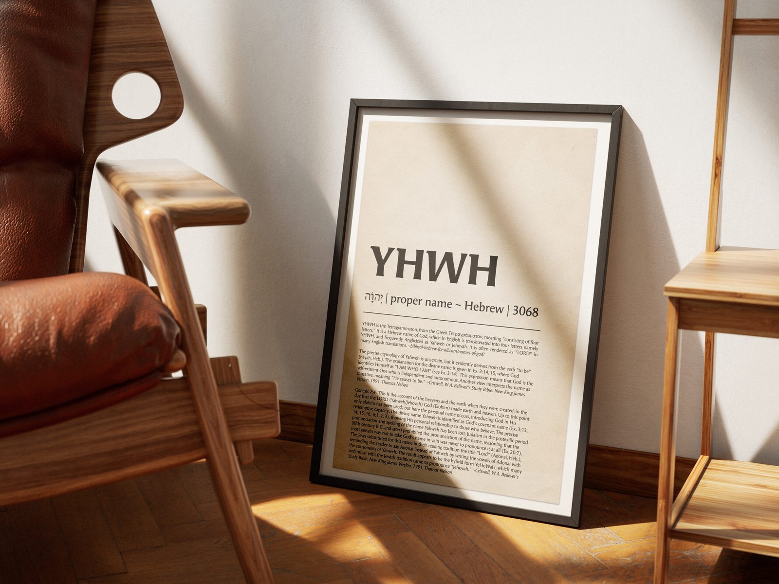 YHWH Name of God Dictionary Print: Christian Lexicon Art Christian Wall Art (Digital Download) - Image 4