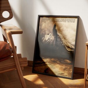 Mark 11:23  Christian Wall Art for Men Vintage Painting of Mountains And Ocean DIGITAL Art Print Stethind in the Fog by Peder Balke