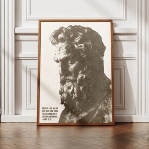 John 15:13 Christian Wall Art Greek Philosopher Engraving Masculine Vintage Bible Verse Printable Wall Decor