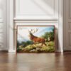 Psalm 18:33 Vintage Digital Art Print He Makes My Feet Like a Deer Christian Wall Art Painting by Deiker Carl Friedrich