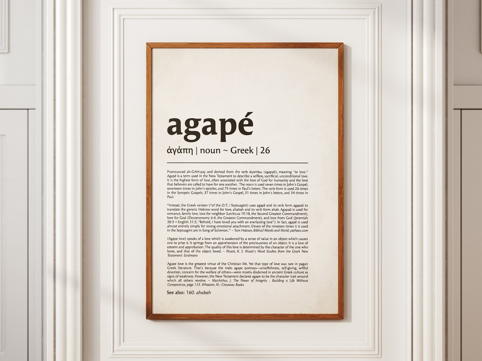 Faith Hope Love Print Set: Greek Bible Word Study Art Christian Wall Art (Digital Download) - Image 4