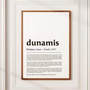 Dunamis Greek Word Power Definition Print (Digital Download)