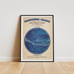 Alternative view of Psalms 19:1-4 Digital Print Christian Wall Art Vintage Star Chart BLUETONED Northern & Southern Hemisphere Celestial Map Bundle Deal