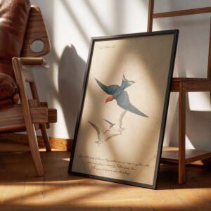 Matthew 6:26  “Look at the Birds” Vintage Swallow Digital Art Print Christian Wall Art for Men