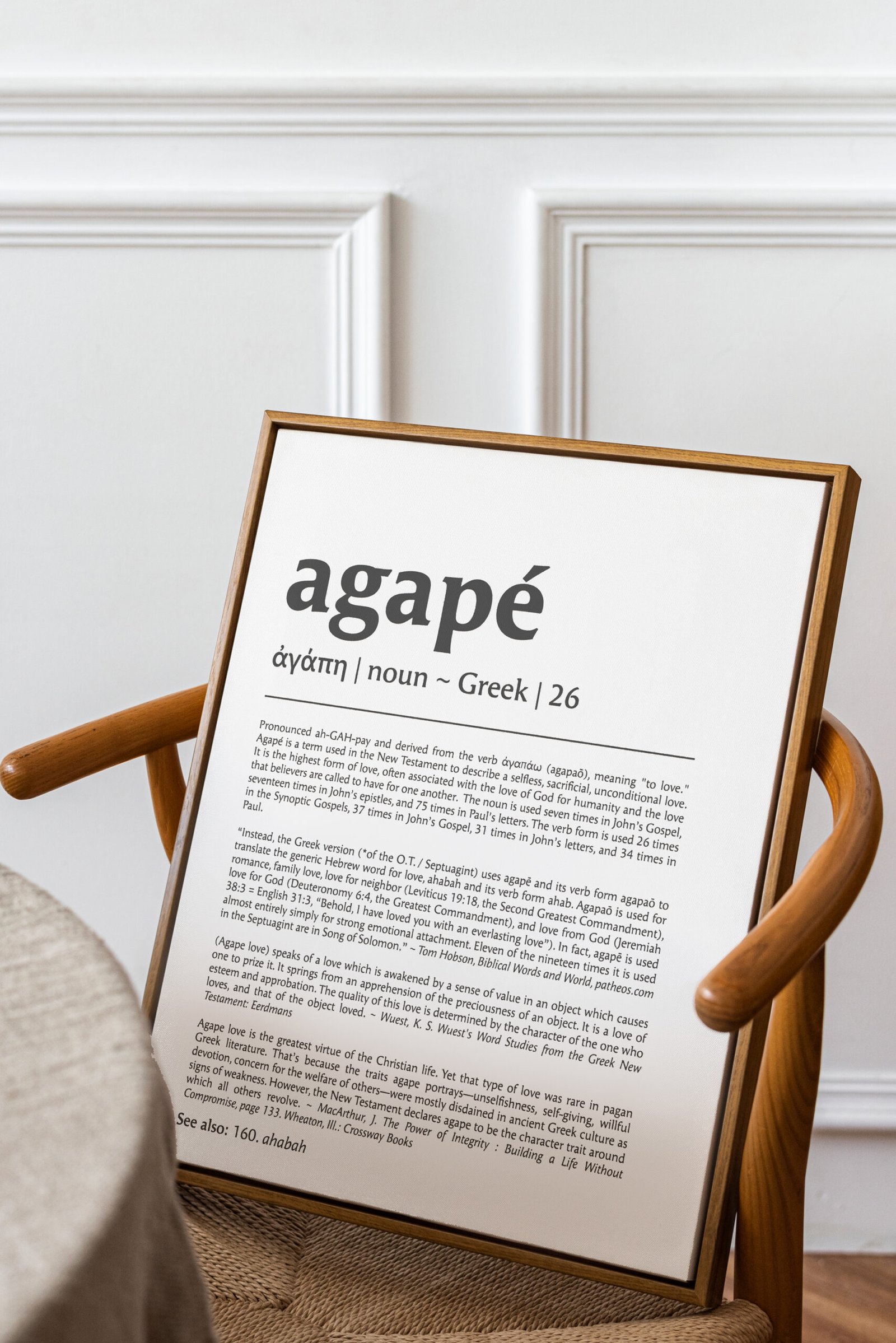 Faith Hope Love Print Set: Greek Bible Word Study Art Christian Wall Art (Digital Download) - Image 2