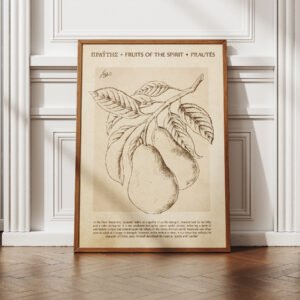 Meekness Fruit of the Spirit Art Print: Vintage Home Decor Christian Wall Art (Digital Download)