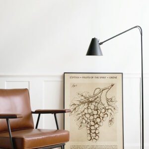 Alternative view of Peace Fruit of the Spirit Print: Vintage Christian Wall Art (Digital Download)