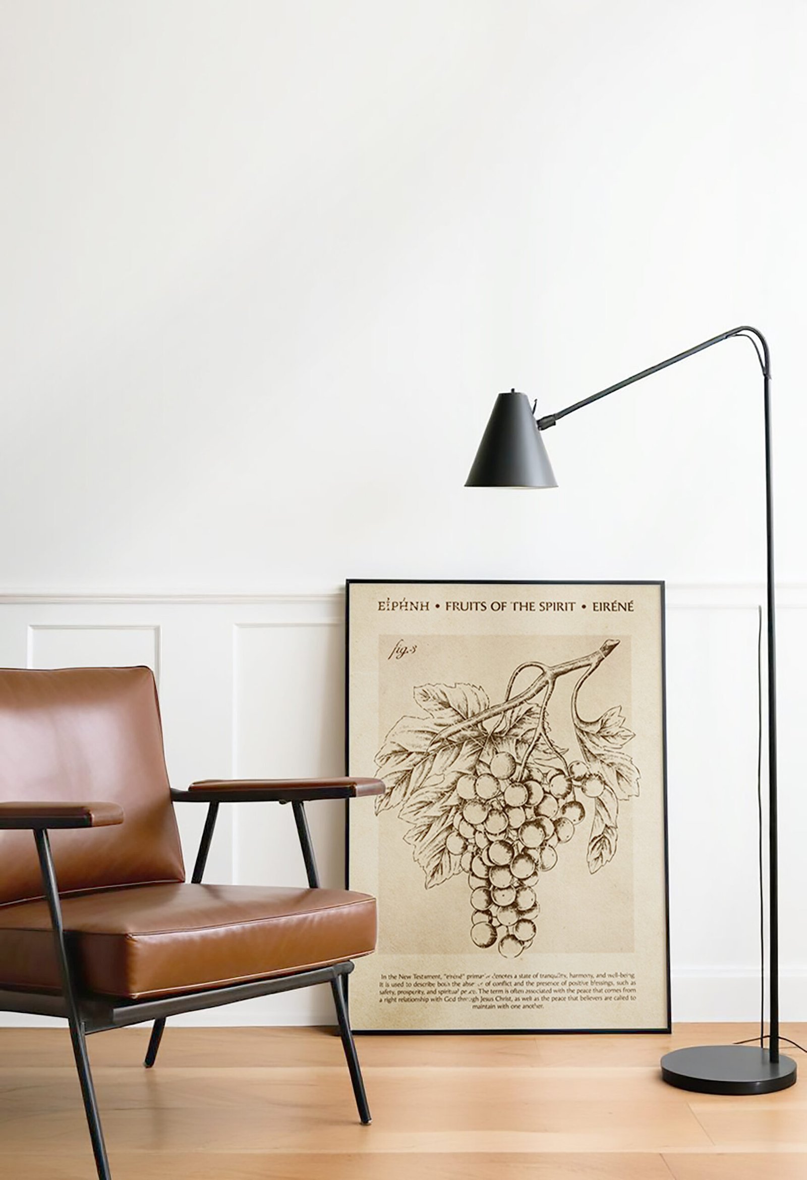 Peace Fruit of the Spirit Print: Vintage Christian Wall Art (Digital Download) - Image 2