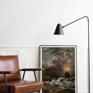 Alternative view of Bible Verse Psalms 119:105 Christian Wall Art Nautical Print Vintage Lighthouse Wall Art - Border Matte